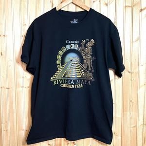 Pier 27 Cancun Riviera Maya Chicken Itza T Shirt Black Destination Tee Sz L
